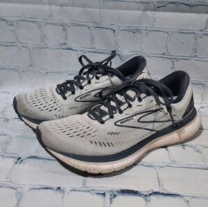 Brooks Shoes Womens 8.5 B Glycerin 19 Running Gray Lace Up Athletic Fair Gym